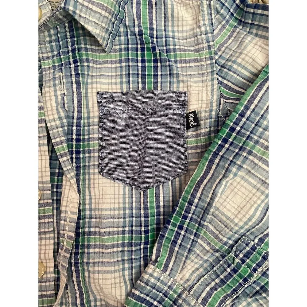OshKosh B'Gosh Boys' Plaid Long Sleeve Button-Up Shirt Size 4